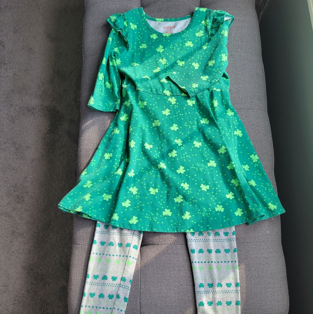 CUTE Cat & Jack St. Paddy's Day Outfit, Girls Size 6X- WILL SHIP SAME DAY